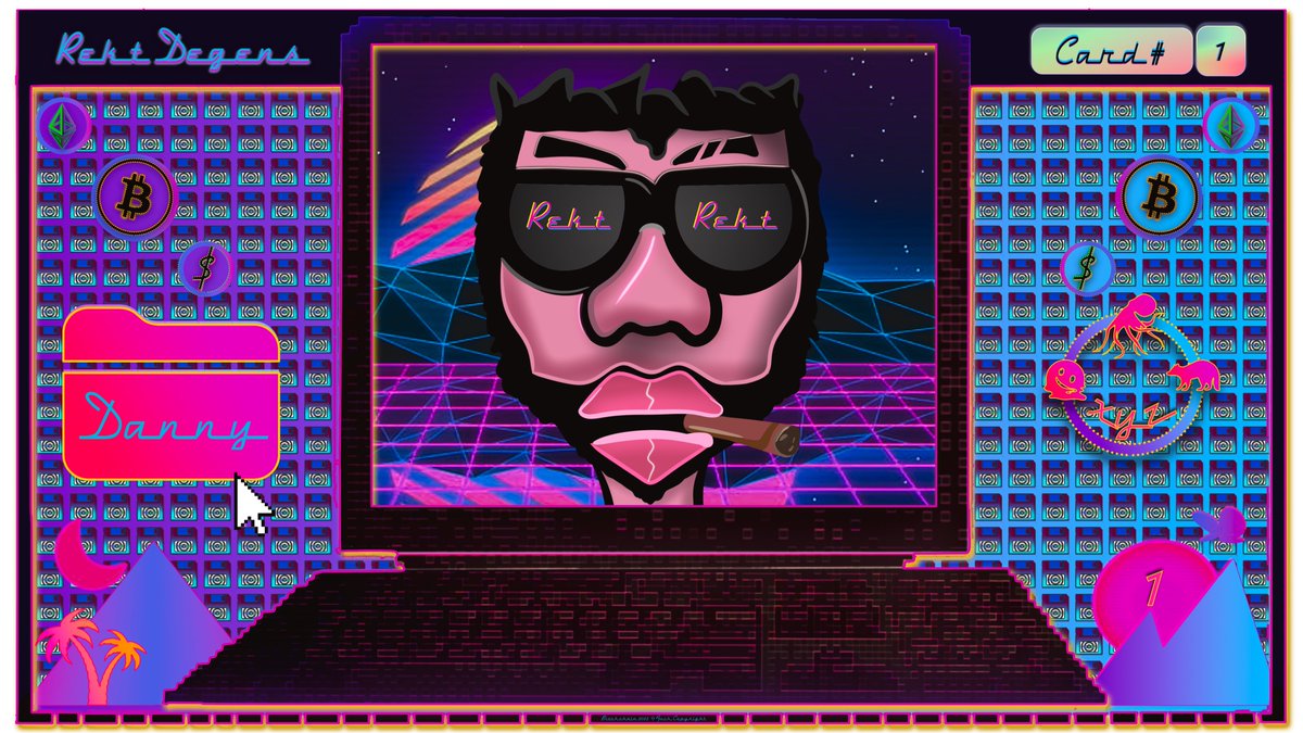 iH0DL's tweet photo. Card two has been minted and is listed!

Card 1 design has been updated (click refresh metadata if the old versions shows) here’s the new one and final design for DΞGΞN DANNY 👇 Link in @rekt_degens bio! https://t.co/TDn5RdITj8