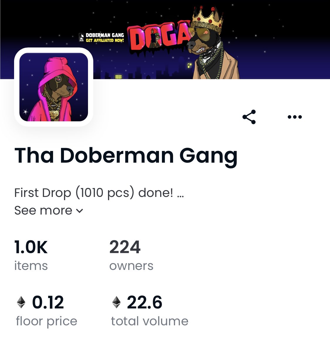 dobermangangnft's tweet photo. We Did it ! 🐕❤️

We sold out our 3th Batch 👀🔥

Wich put us a total of 550 Dobermans Sold! 💥

We Can’t Thank y’all enough even trough this rough times Tha Gang keeps on pushing trough and performing ❤️✊

Stay Tuned For batch 4 👀⚡️

#NFT #art #DoGa #ETH #NFTCommuntiy https://t.co/giX2VpTlFO