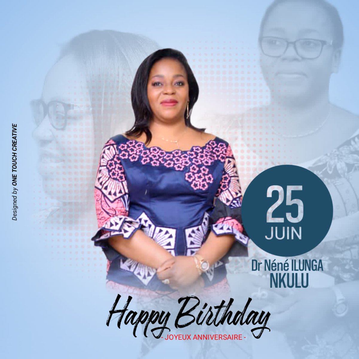 acd_asbl's tweet photo. Tout en vous souhaitant un heureux anniversaire,nous prions Dieu de vous accorder santé,longévité et plein succès dans votre immense et exaltante mission de précurseur du bien-être des Congolais.

Joyeux anniversaire de naissance à l'Initiatrice de l'AFBC,Dr. ILUNGA NKULU Néné. https://t.co/k80HUp9dbK