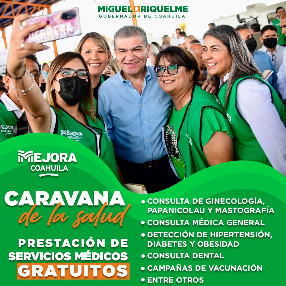 Para garantizar el acceso a la salud de todas y todos los coahuilenses, avanzamos con las caravanas de la salud en las 5 regiones. Vamos por servicios de salud oportunos, dignos y confiables.
#MejoraCoahuila