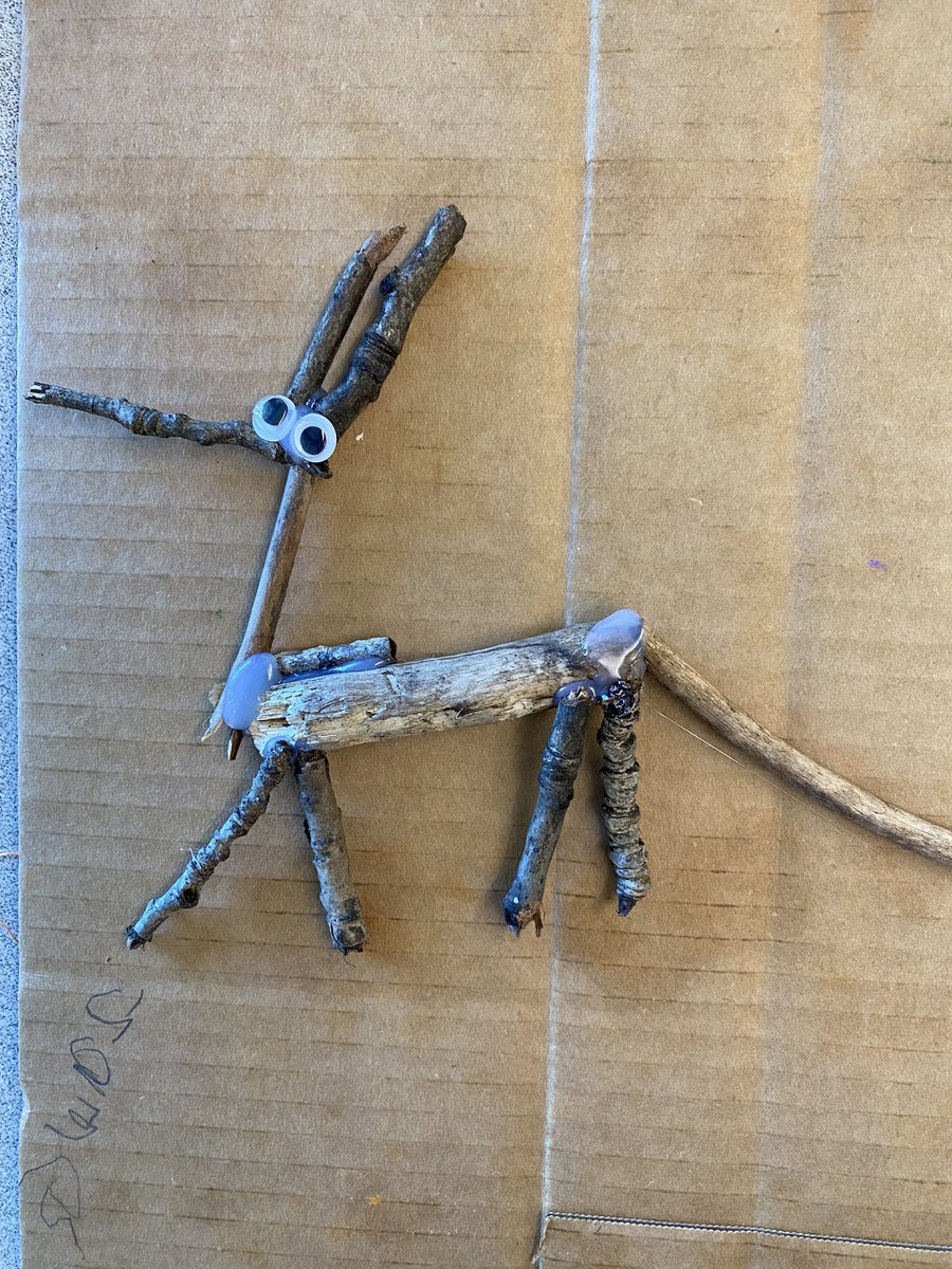 claregooutside's tweet photo. Walnut Park Kindies went on a hike to Riverside Park yesterday. We discovered Foxy in his den, checked out the Grade 6 &amp; 7 shelters, and collected sticks. Today we read “Not a Stick” and then made stick creatures. @sd54BV @takemeoutside @HCTF_Education @NatureKidsBC @LyndaHenney https://t.co/lCDrqD6jLE