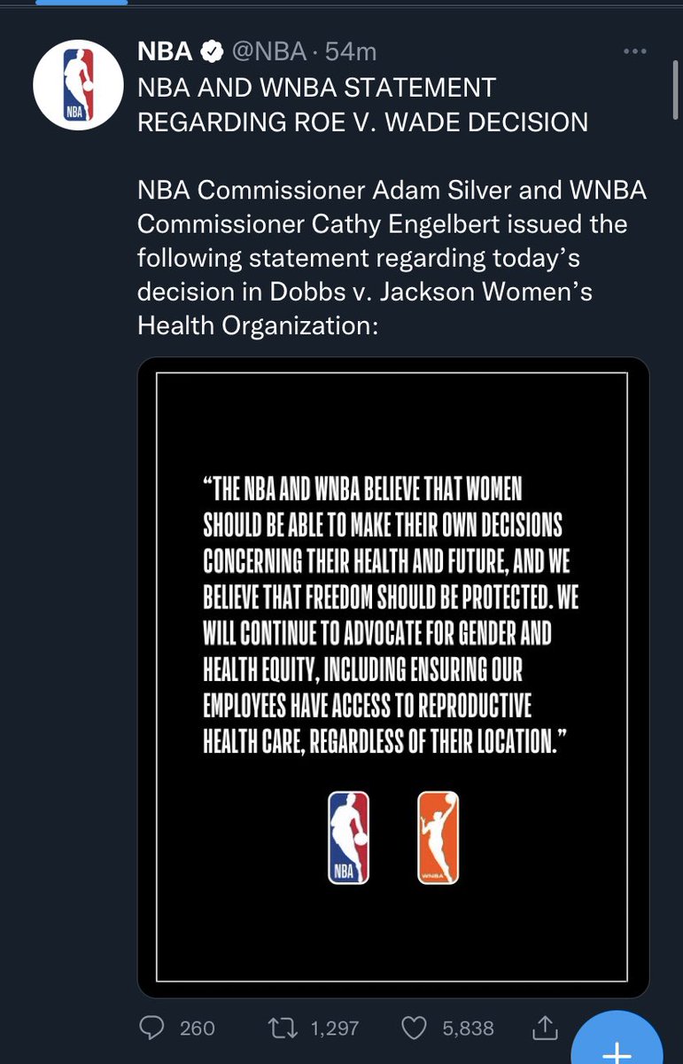 zephyrmelton's tweet photo. I have confirmed with the @LPGA that they will not be issuing a statement in the wake of Roe v. Wade.

On a day when various teams and leagues have voiced their stance on the side of a woman’s right to choose, their silence is noteworthy. https://t.co/tJ7B4nQ4WN