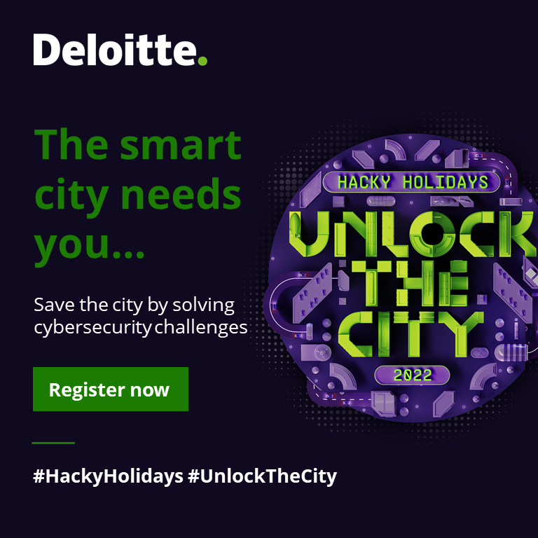 DeloitteIndia's tweet photo. Do you have what it takes to solve challenges from the world of #cybersecurity and #EmergingTechnologies to battle against teams from all over the world?
#UnlockTheCity: 8 July to 26 July 2022
Join Hackazon: https://t.co/vklw4UlDWe
#HackyHolidays #NowToNext #RiskAdvisory #Gaming https://t.co/wWNHwwtUlg
