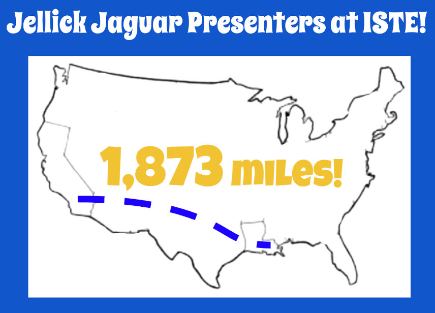 Who is #ISTEEXCITED? !!😃🙂🙂WE ARE🙂🙂🙂😃!! Our @JellickJaguar #ISTE22 presenters are ready to share their love of tech in learning w/ #ISTELive. They are packing up & getting ready for their 1,873 mile trip & CAN NOT WAIT to arrive! Stop by to see them 🌟Mon 5:00-6:30pm!🌟