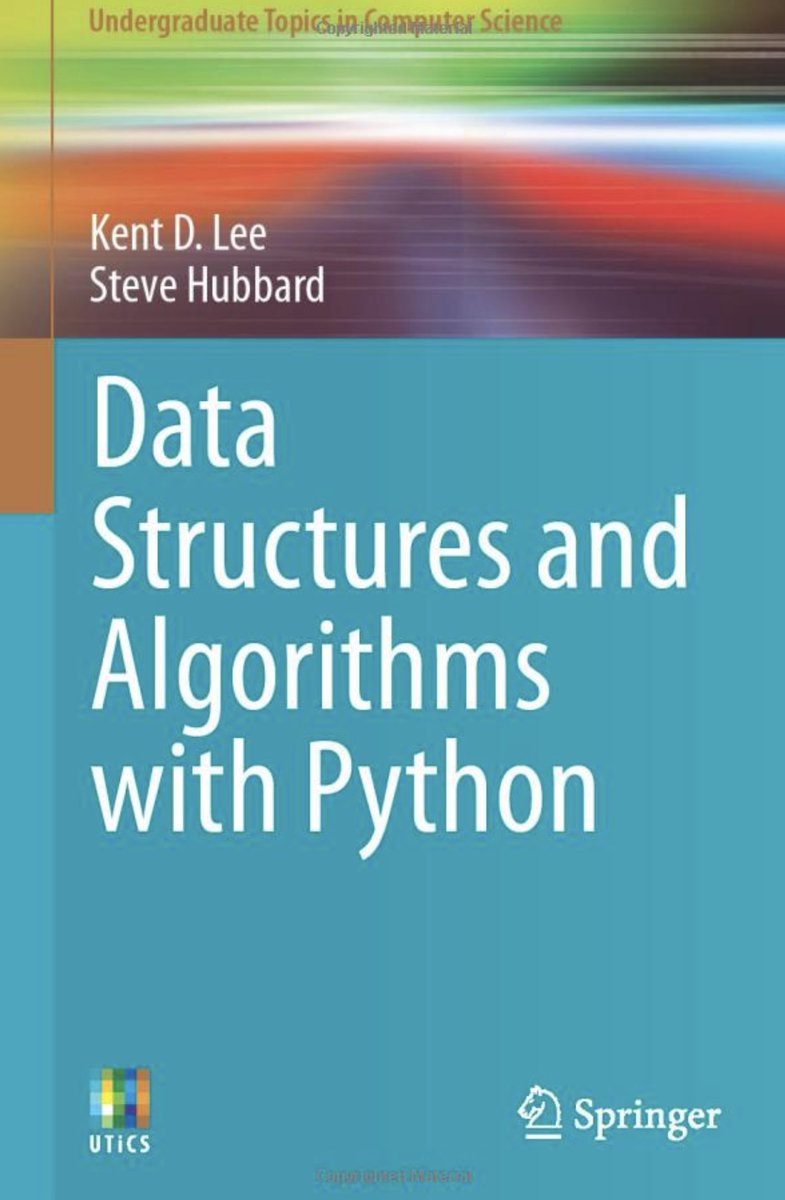 Data Structures and #Algorithms with #Python. #BigData #Analytics #DataScience #AI #MachineLearning #IoT #IIoT #RStats #TensorFlow #Java #JavaScript #ReactJS #CloudComputing #Serverless #DataScientist #Linux #Books #Programming #Coding #100DaysofCode  