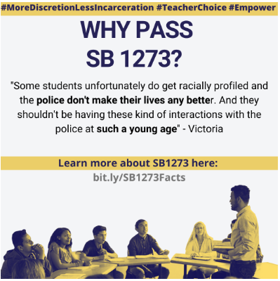 Victor Leung (@victoraclu) on Twitter photo The time for outdated zero tolerance policies in schools is over. Stop criminalizing our youth and give educators discretion! Pass #SB1273!
@JonesSawyerAD59 <a href="/AsmMiaBonta/">Assemblymember Mia Bonta</a> <a href="/AsmBillQuirk/">Bill Quirk</a> @SantiagoAD53 <a href="/AsmPatODonnell/">Patrick O'Donnell</a> @AsmKevinMcCarty @QuirkSilva65th <a href="/ACLU_CalAction/">ACLU California Action</a> <a href="/ACLU_SoCal/">ACLU SoCal</a> The time for outdated zero tolerance policies in schools is over. Stop criminalizing our youth and give educators discretion! Pass #SB1273!
@JonesSawyerAD59 <a href="/AsmMiaBonta/">Assemblymember Mia Bonta</a> <a href="/AsmBillQuirk/">Bill Quirk</a> @SantiagoAD53 <a href="/AsmPatODonnell/">Patrick O'Donnell</a> @AsmKevinMcCarty @QuirkSilva65th <a href="/ACLU_CalAction/">ACLU California Action</a> <a href="/ACLU_SoCal/">ACLU SoCal</a>