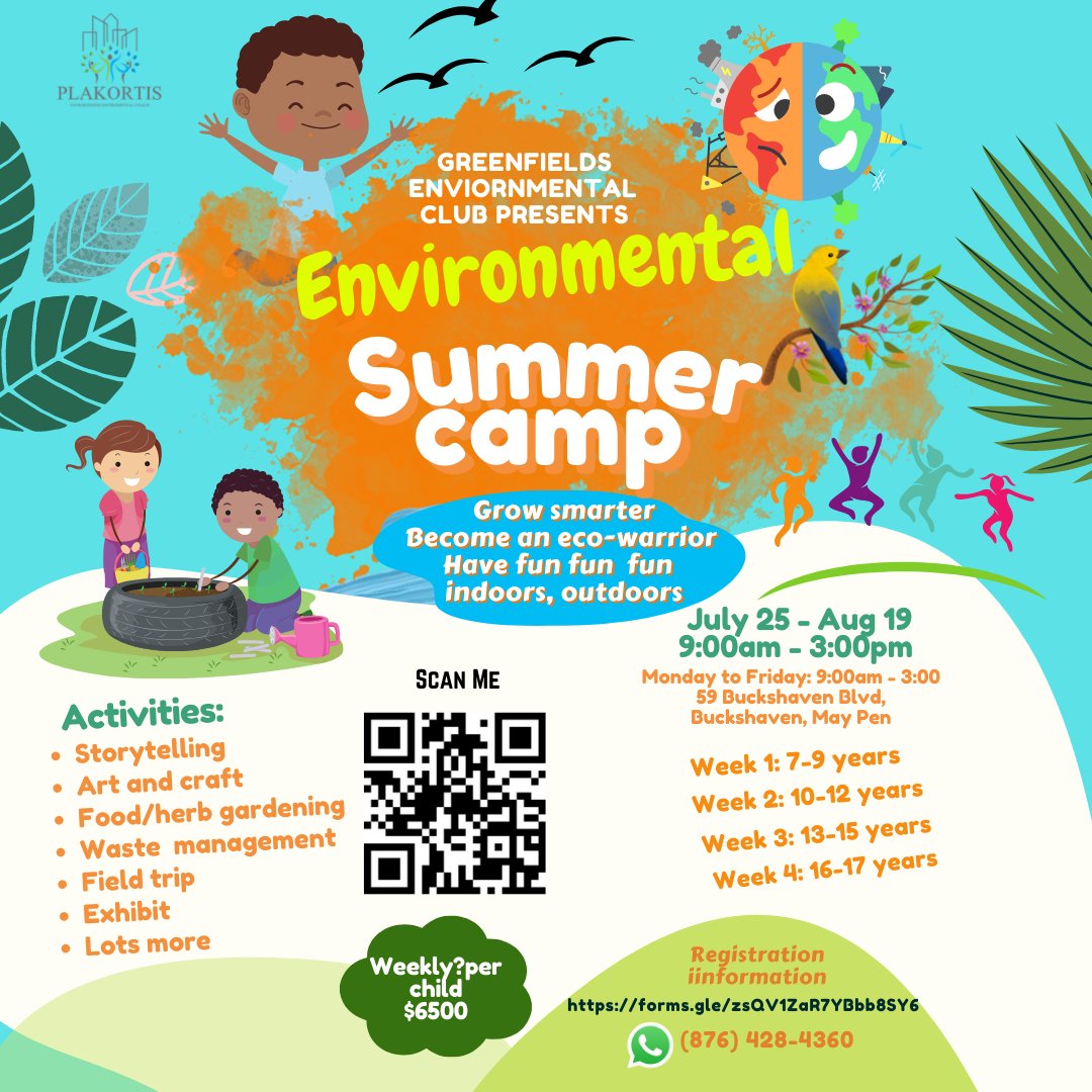 _Tnae's tweet photo. #summer2022 is here and so is our #ecocamp
Where 🇯🇲 #maypen, #Clarendon 🇯🇲 
Themes to explore
#ClimateCrisis #ClimateAction 
#familyfoodgarden
#watermanagement #waterharvesting
#Composting #wastemanagement 
#solutions lab
And lots more https://t.co/oFVoSlqv6y