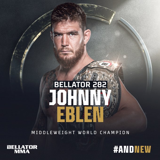 #AndNew 🎮 "The Human Cheat Code" out-gamed the champ at #Bellator282.

@JohnnyEblen is the middleweight world champ! 
