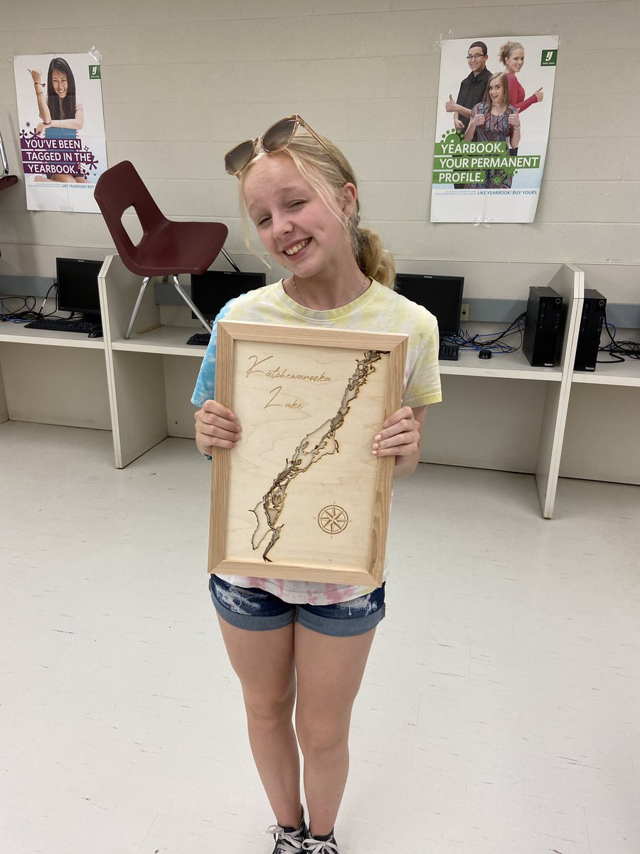 MrJButton's tweet photo. A couple of our @StPeterCSS Grade 9 Comms tech students programmed these awesome #lakemaps using #adobeillustrator. Cut out of #balticbirchplywood on the @EpilogLaser Fusion 32. Well done! #PVNCMakes #PVNCLearns https://t.co/U0zUxNHFn3