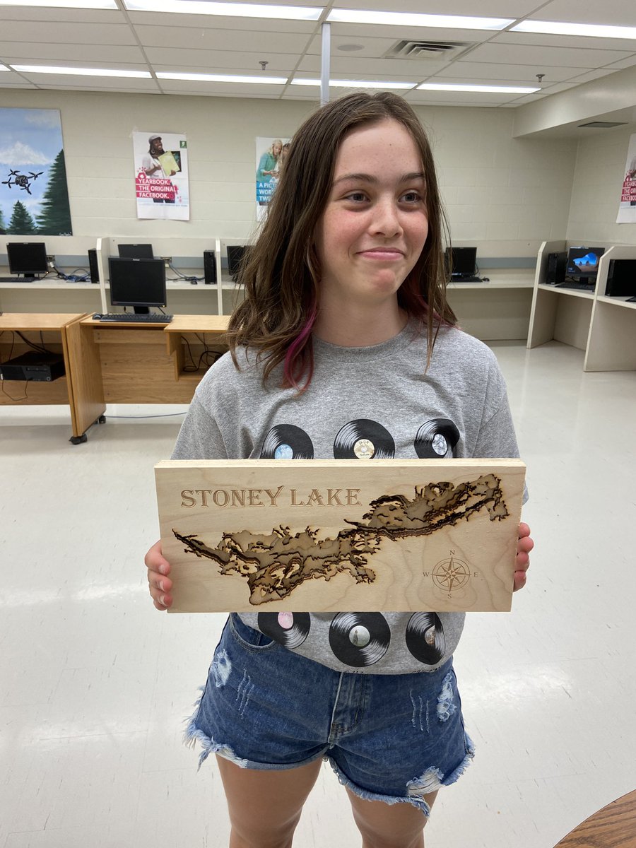 MrJButton's tweet photo. A couple of our @StPeterCSS Grade 9 Comms tech students programmed these awesome #lakemaps using #adobeillustrator. Cut out of #balticbirchplywood on the @EpilogLaser Fusion 32. Well done! #PVNCMakes #PVNCLearns https://t.co/U0zUxNHFn3