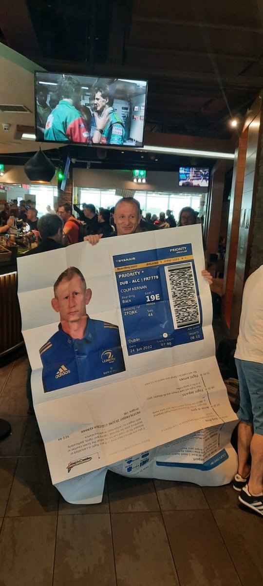 Me Boarding pass today <a href="/leinsterrugby/">Leinster Rugby</a>  Leo your the image of me 🤣🤣✈️