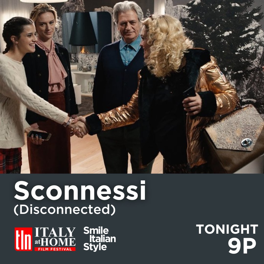 TLNTV's tweet photo. 🍿 Did you miss #Sconnessi on June 9? Catch it tonight at 9P!

📽️ The #ItalyAtHomeFilmFestival is presented by @Villa_Charities and brought to you by @BodogCanada, @DeRoseLawyers &amp; @numagetrading 
 
#TLN #Sconnessi #DisconnectedFilm #SmileItalianStyle #ItalianFilm #ItalianMovie https://t.co/qDvcg34Tbg