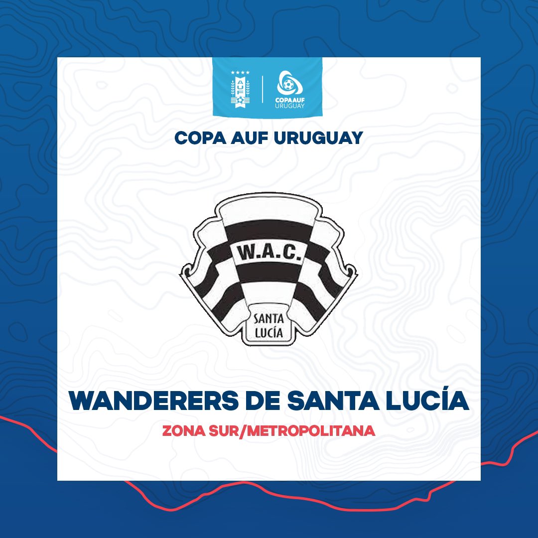 🏆🇺🇾 𝗪𝗮𝗻𝗱𝗲𝗿𝗲𝗿𝘀 𝗔𝘁𝗹𝗲́𝘁𝗶𝗰𝗼 𝗖𝗹𝘂𝗯 de Santa Lucía es parte de la Copa AUF Uruguay y debuta ante <a href="/IARioNegro/">I. A. Río Negro</a> en la fase 1.

⚫️⚪️ ¡Bienvenidos <a href="/wac1921/">Wanderers Atlético Club - Santa Lucía</a> y todos los hinchas del bohemio! 

#JuegaUnPaís