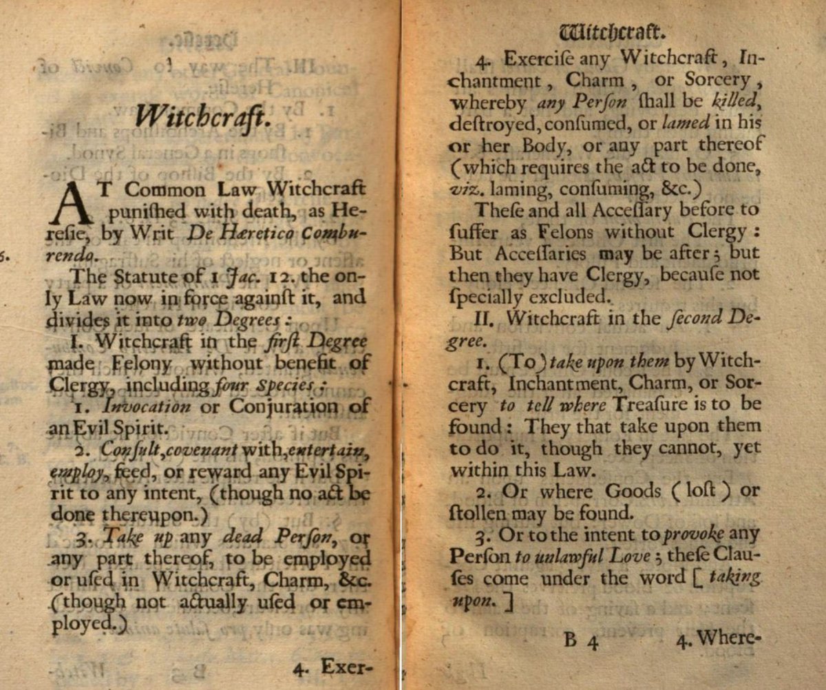 JoshuaSafran's tweet photo. Pages from Sir Matthew Hale’s Common Pleas, a 17th century legal treatise that served as an important precedent in America. It was a key part of the stated legal basis for the Salem Witch Trials and also for today’s Supreme Court decision in Dobbs v. Jackson. https://t.co/VGaiLyba6s