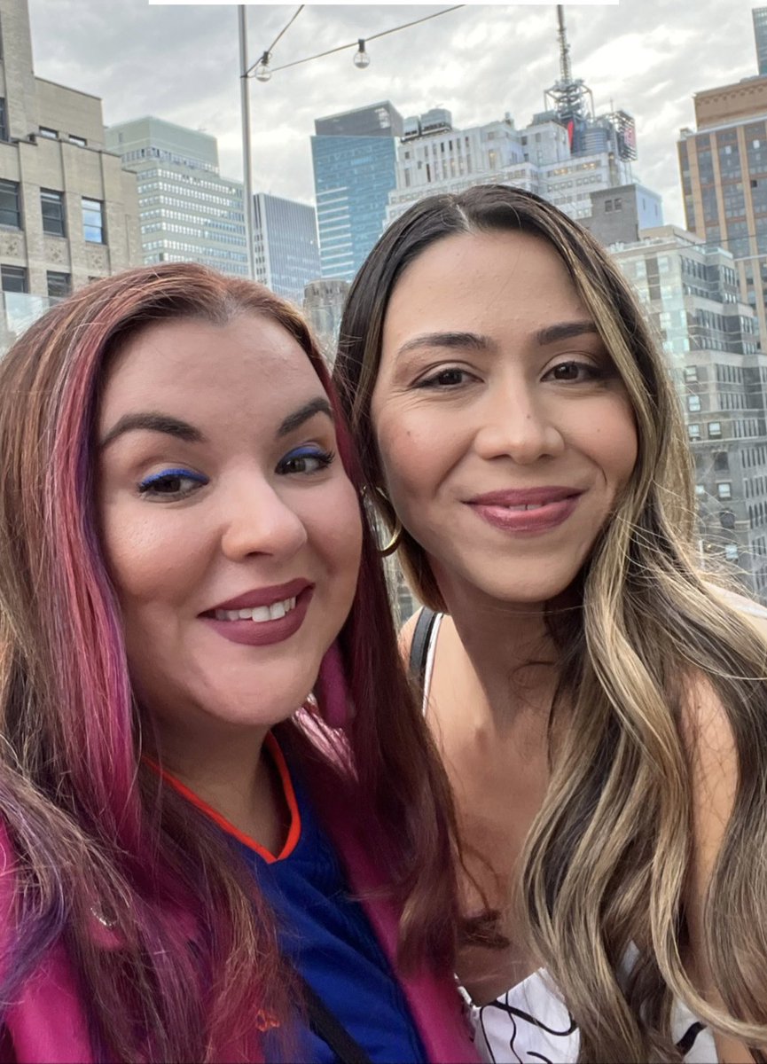 holaluciadiaz's tweet photo. Meeting the legendary @TheMiamiApe was such a dream.

The biggest supporter Latinx community of Web3.

Proud of everything you do Laura! Thank you for the invite to @The_OpenDAO rooftop party. 

Tune in to her Bilingual twitter spaces. 
#latinasinweb3 https://t.co/eZdCR6soaC