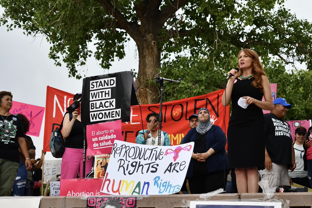 MelanieforNM's tweet photo. Our bodies. Our choice. Thank you to everyone who showed up to fight for reproductive rights! It’s time to get loud. Get organized. And get out the vote! ✊ https://t.co/mFQZwO7624