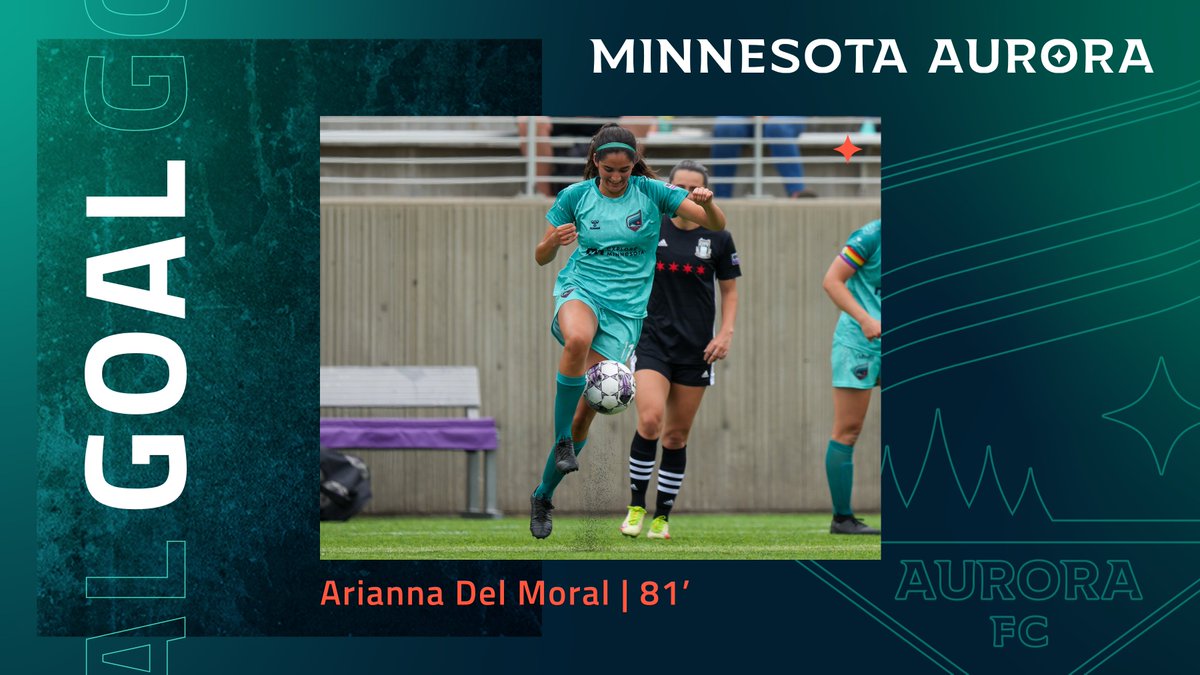 MNAuroraFC's tweet photo. ARI DEL MORAL WITH HER FIRST OF THE YEAR. WE'RE UP 3-1 AT 81'. 💫 https://t.co/VTj5TyWUwz
