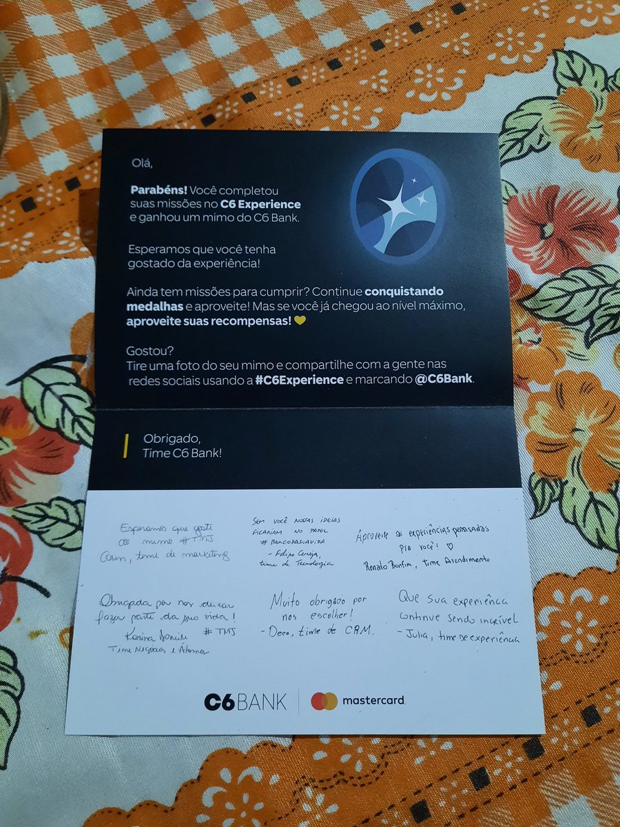 sirafa_el's tweet photo. Adorei o meu mimo @C6Bank
Não vejo a hora do meu mimo VIP chegar #C6Experience https://t.co/IssVKSuSAU