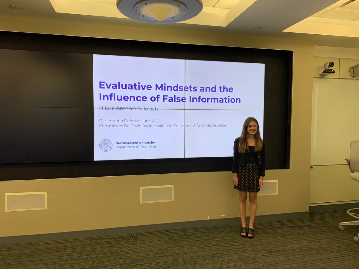 David N. Rapp (@profrapp) on Twitter photo Congratulations to Dr. Nikita Salovich <a href="/psylovich/">Nikita Antonia Salovich, PhD</a> for successfully defending her dissertation today! A pleasure to have learned from and with you these years. And can’t wait to hear of your future successes and impact. You are great! Congratulations to Dr. Nikita Salovich <a href="/psylovich/">Nikita Antonia Salovich, PhD</a> for successfully defending her dissertation today! A pleasure to have learned from and with you these years. And can’t wait to hear of your future successes and impact. You are great!