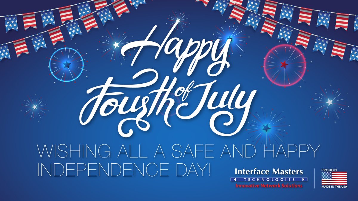 IMT_OEM's tweet photo. We wish our friends and families one and all a safe and happy #IndependenceDay. Go out there and enjoy the long weekend! Our 100% #MadeInUSA products will keep your networks moving right along! https://t.co/Dn8AOUq6PZ