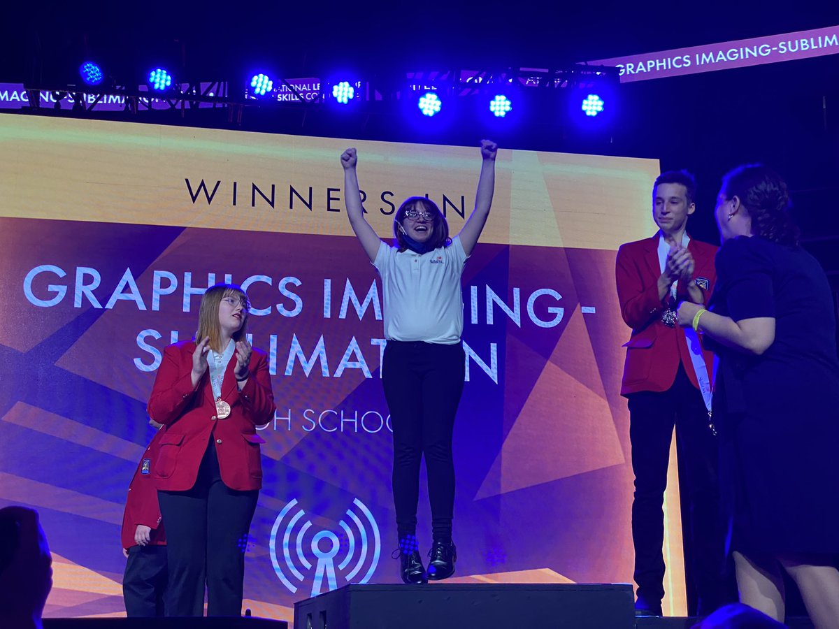 AJ HALSEY IS THE NATIONAL CHAMPION GOLD MEDALIST FOR GRAPHICS IMAGINING SUBMLIMATION!!!!! 🤩🤩🤩 <a href="/CTA_CCPS/">CTA</a> <a href="/SkillsUSA/">SkillsUSA</a> @Maryland_CTE <a href="/calvertnet/">Calvertnet</a>