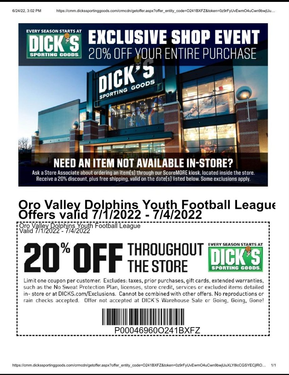 OV_Dolphins's tweet photo. Shout out to @DICKS for thinking of the Oro Valley Dolphins! https://t.co/vtPrbB11YG