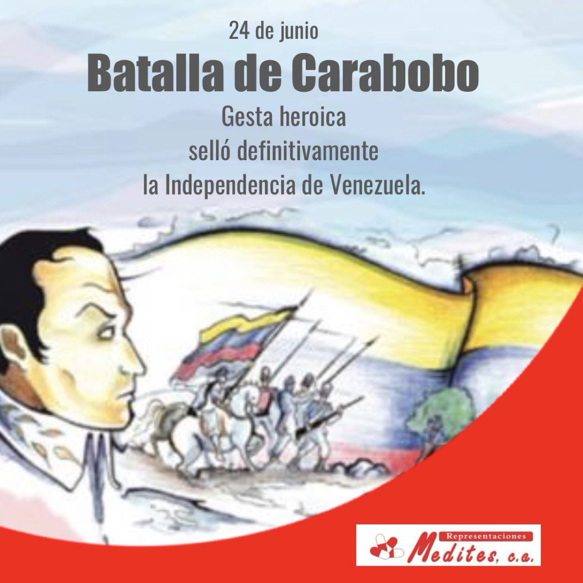 meditesca's tweet photo. Venezuela conmemora la Batalla de Carabobo, fiesta celebrada a nivel nacional. 

Pues ese mismo día en 1821 Simón Bolívar derrotó a las fuerzas realistas españolas en Carabobo, no lejos de la Valencia moderna.

La batalla fue la culminación de una larga lucha por la independencia https://t.co/694rtNUmBZ