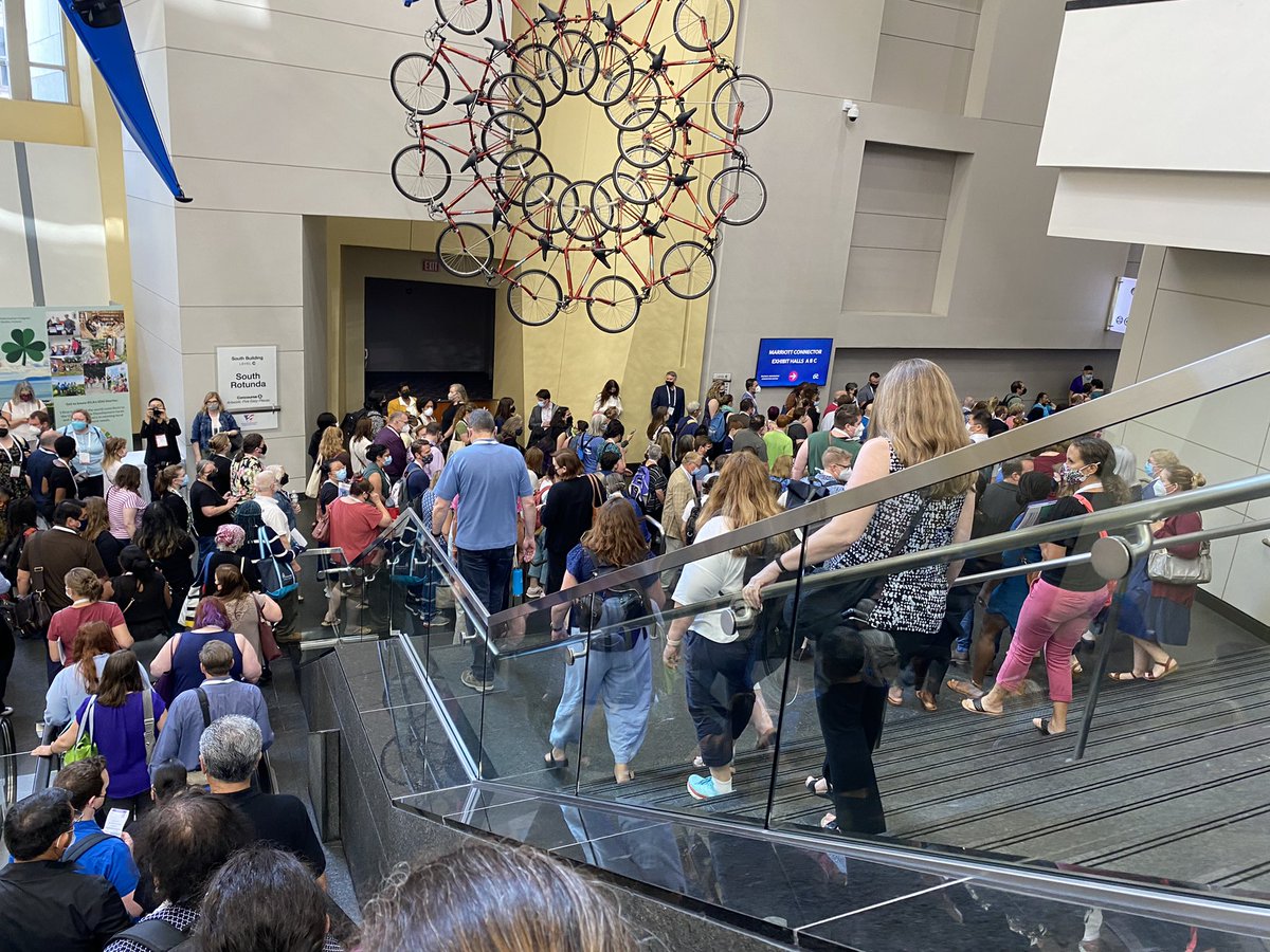 eliz_henry's tweet photo. The annual migration to the exhibition floor... #ALAAC2022 https://t.co/E8NbVjpI2x