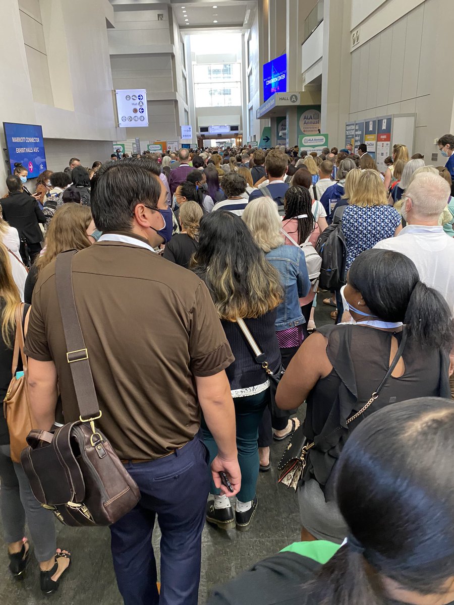 eliz_henry's tweet photo. The annual migration to the exhibition floor... #ALAAC2022 https://t.co/E8NbVjpI2x