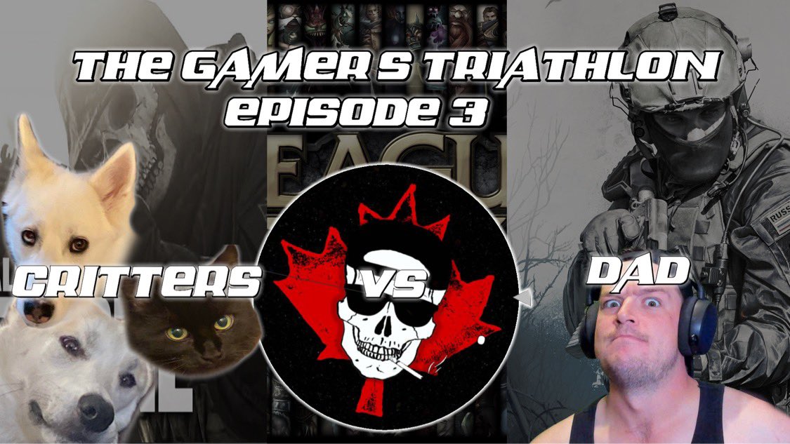 ItsEhGame's tweet photo. Episode 3 of the Gamer's Triathlon and I'm at the will of the critters.  All going down live 8PM EST @ https://t.co/7h1sTHy9Dz. 3 followers out from activating goal horn boys!! #pathtoaffiliate #EscapeFromTarkov #leagueoflegends #callofduty #pathtoaffil https://t.co/sQsYljn2n7