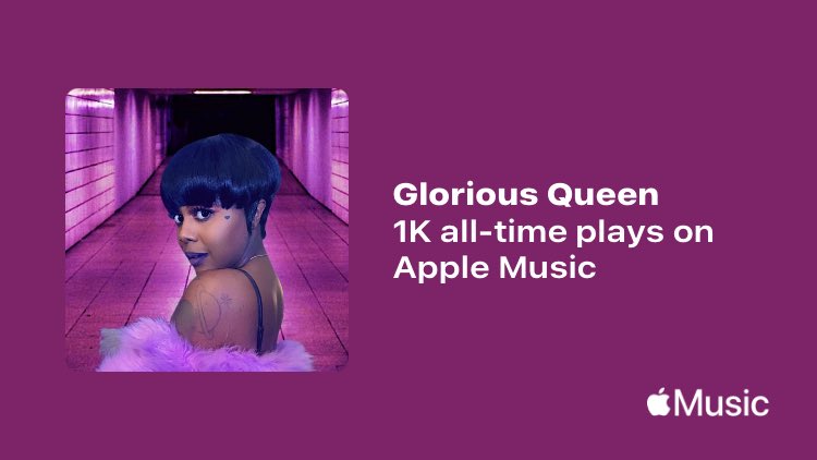 GloriousQueenn's tweet photo. Just passed a new Milestone on @AppleMusic. Thanks for listening!
https://t.co/46f2adVJDZ  

Y’all stream my song now Bling 💍 https://t.co/8eU5iXDDJK