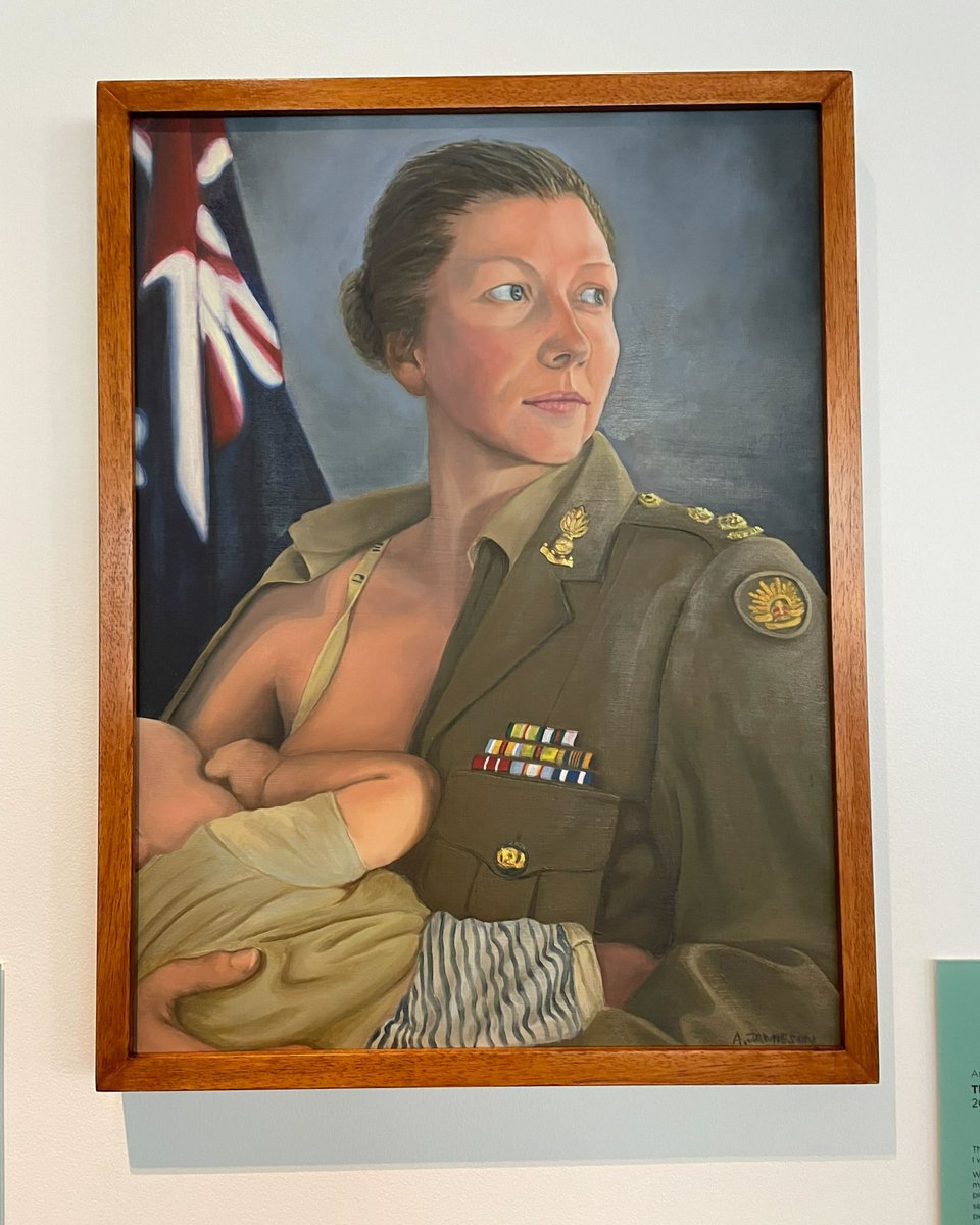 Congratulations to retired major Anneke Jamieson who has won the 2022 Napier Waller Art Prize.
Her portrait titled 'The Promotion' depicts a service woman in uniform breastfeeding her child.

#MESHA is proud to sponsor the #NapierWallerArtPrize.
bit.ly/3u1BS54