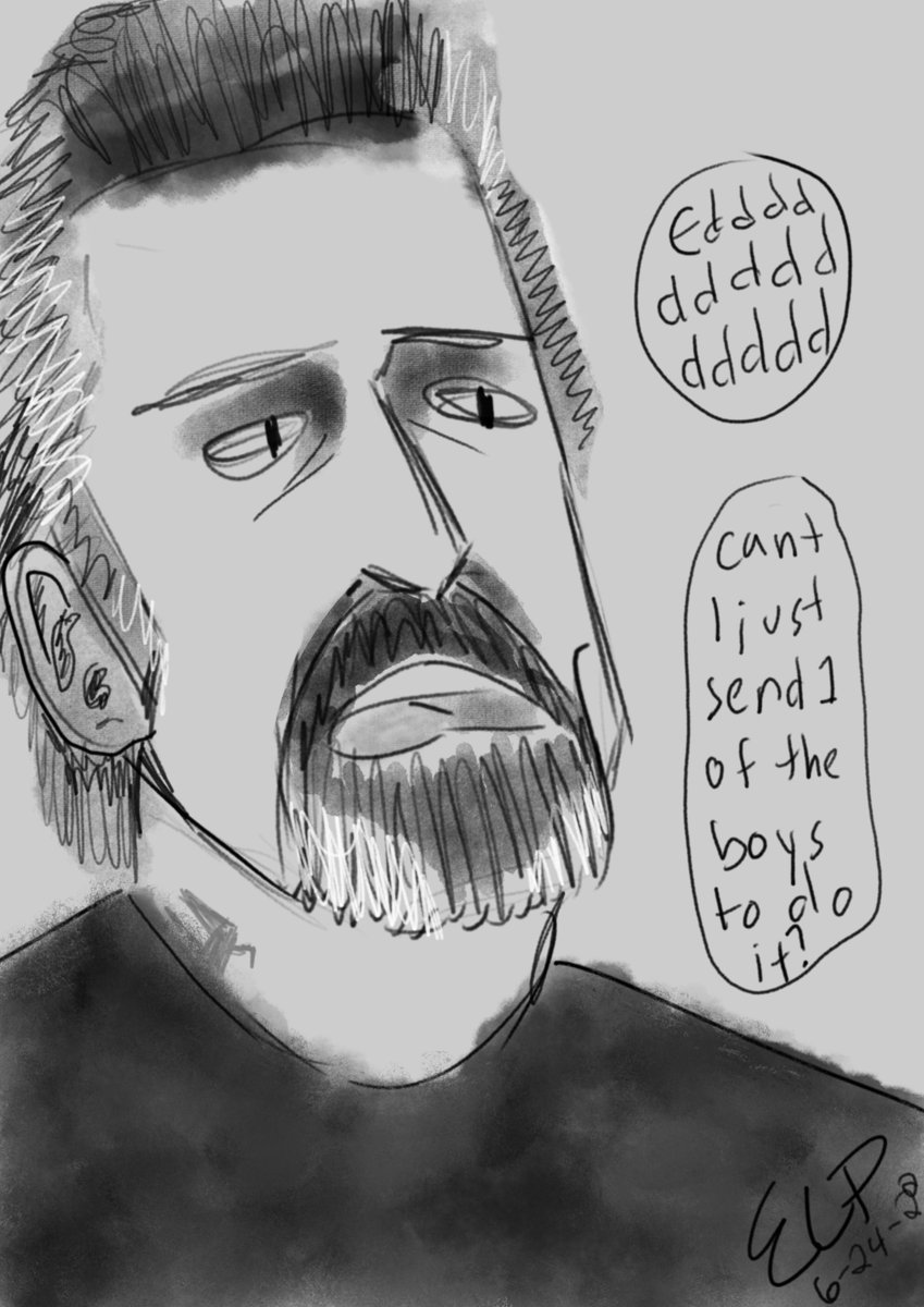 atinylizard's tweet photo. I tried four times to do a serious portrait of @cononeilluk and then gave up and did this instead #ofmdart #izzyhands please enjoy https://t.co/l43ITvU44j