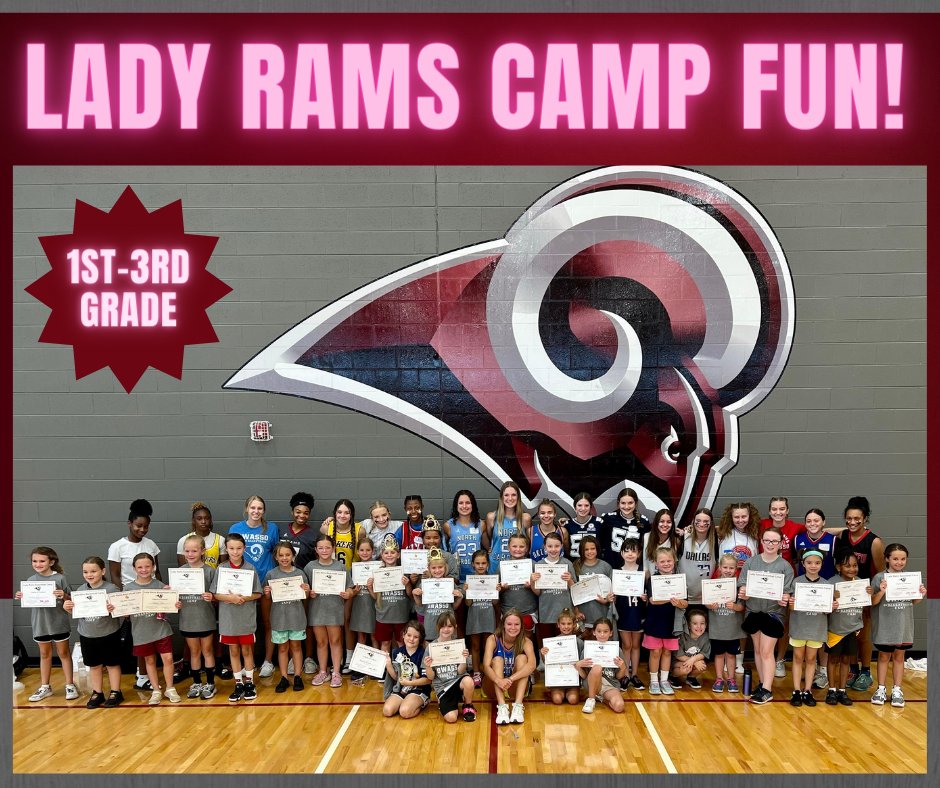 Ram_Basketball's tweet photo. 🏀❤️ Camp wrap up! We loved having our little campers out this week- fun competitions, loads of games, awards &amp; crazy outfits. We’re excited for the future &amp; hope to see all of u this coming season! Major props to our HS team being the BEST coaches these girls can have! #ladyrams https://t.co/L3bxCzSoXL
