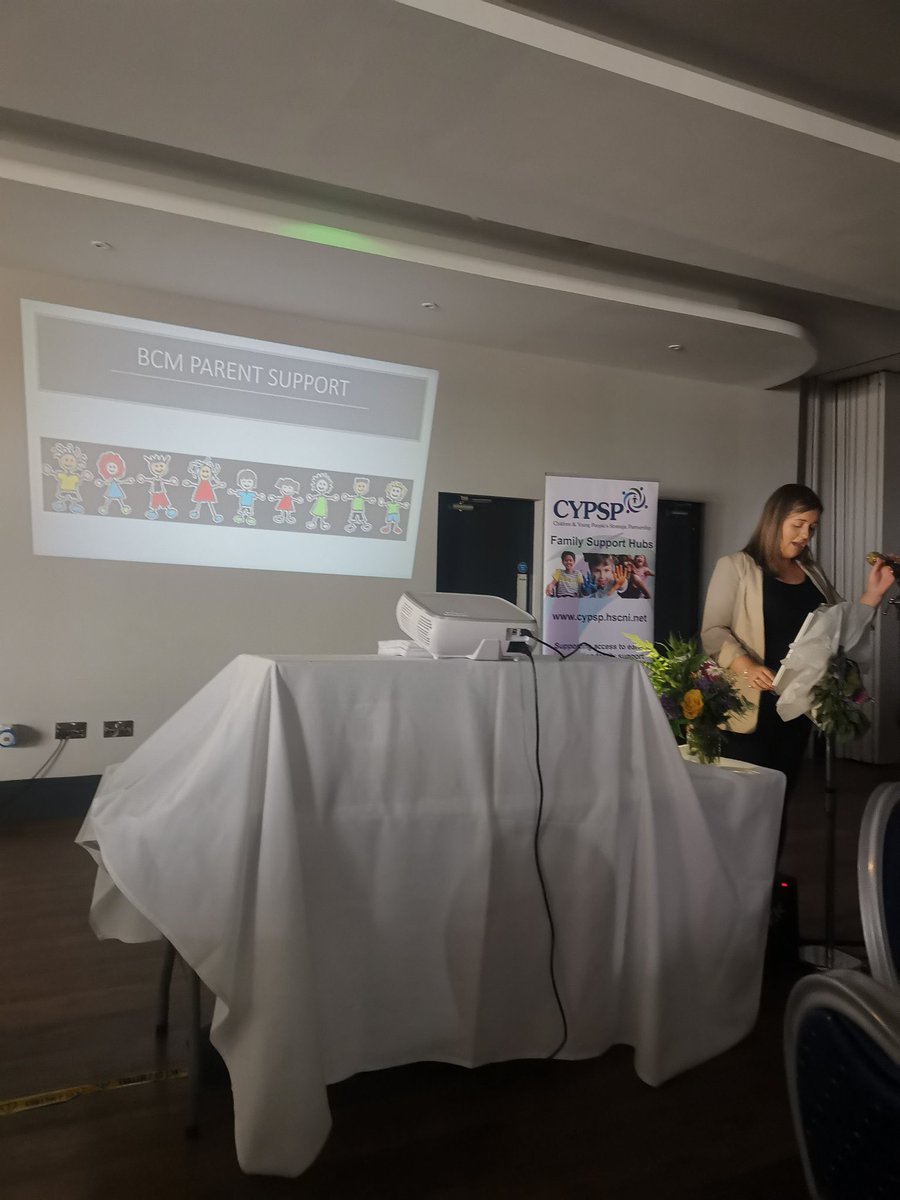 Great day <a href="/cypsp/">CYPSP in N.Ireland</a> celebrating the work of #familysupporthubs throughout Northern Ireland and an opportunity to showcase how this makes a very real difference on the ground #everychildmatters #parentsupport @wearebcmni