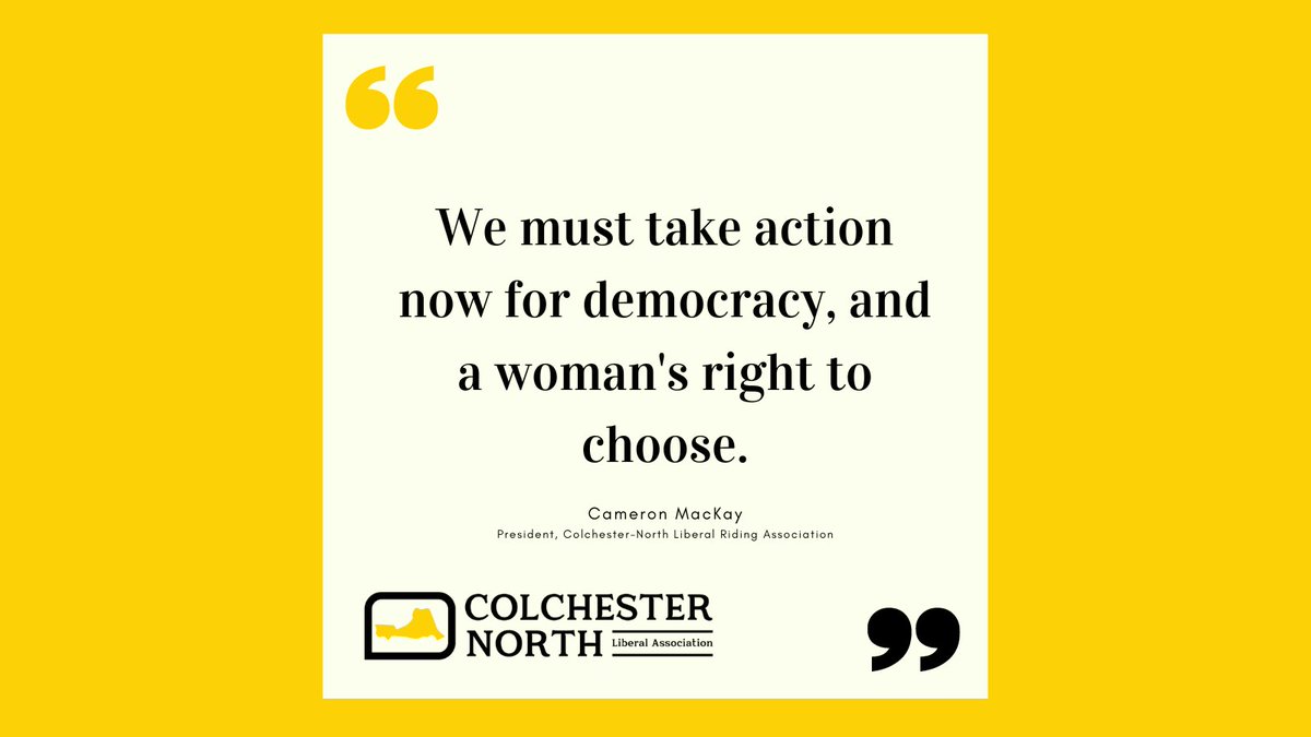 CNorthLiberals's tweet photo. Democracy in itself is an idea, and a fragile idea at that. After what we saw today in the US, with the overturning Roe v. Wade, it has made it abundantly clear that we must take action now for democracy, and a woman’s right to choose. #cbpoli #nspoi #cdnpoli https://t.co/xFY9g3VGRT