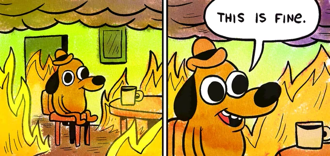 Living in America rn like (this is not fine) 