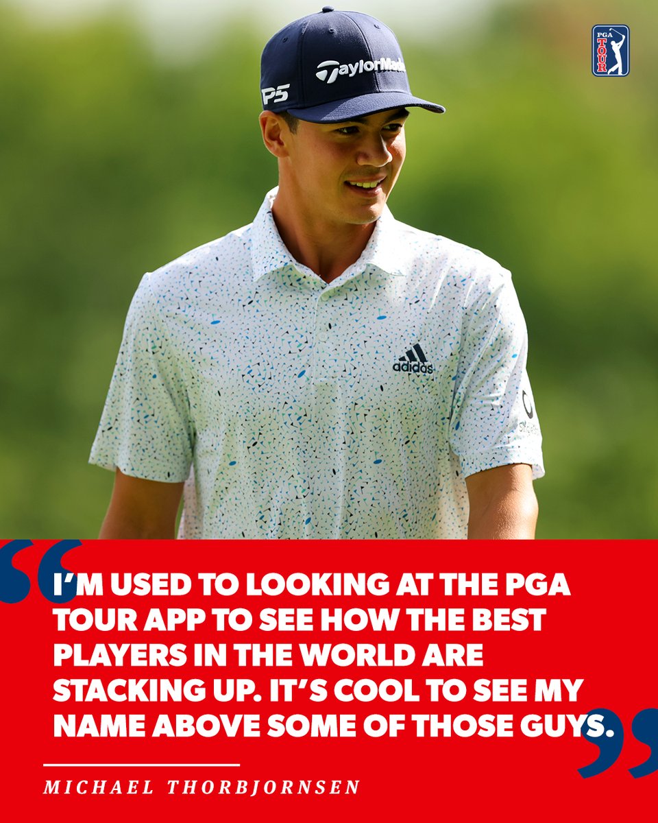 Michael Thorbjornsen won't need to scroll far to find his name on the leaderboard.

The 20-year-old amateur is T16 <a href="/TravelersChamp/">TravelersChamp</a> in his third PGA TOUR start.