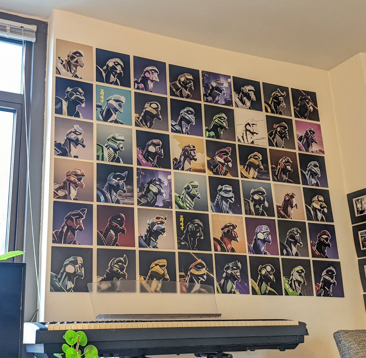 CMC_VTX's tweet photo. Decorate a corner of my place. Wifey was actually very involved and excited about how the composition made her appreciate the artwork much more. 

Thank you to @TheEverai for letting me keep all the unclaimed posters from the Ark Event! https://t.co/IaQ1T1y2Wp