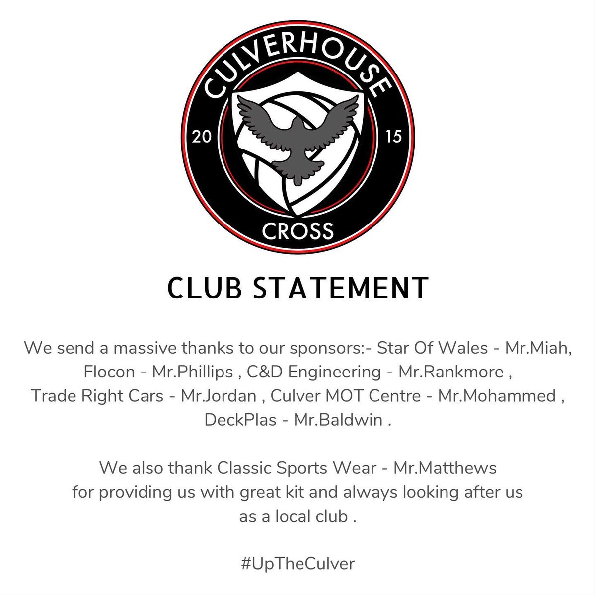 Culverhouse Cross AFC tweet media