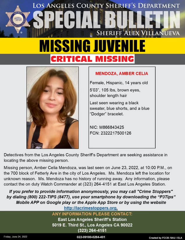 EASTLA_NEWS's tweet photo. Last Seen in East L.A. ..Missing Juvenile https://t.co/uVbTLm33uy
