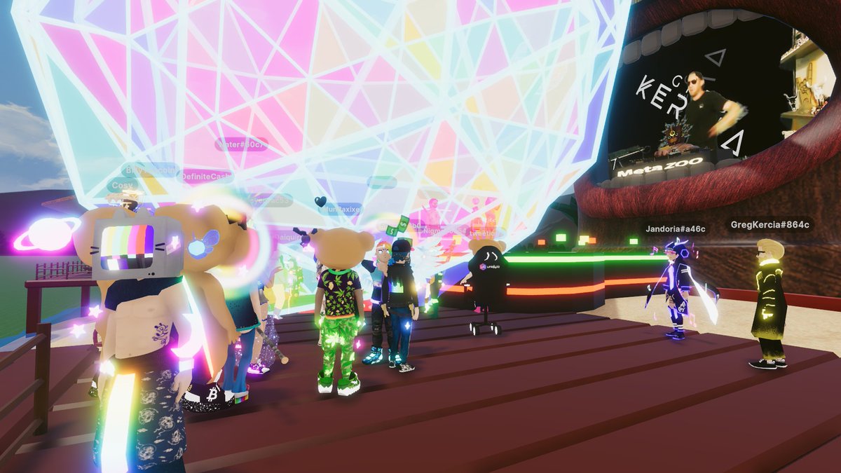 We are back
<a href="/metazooxyz/">zoo</a> <a href="/BitBears/">🄱🄸🅃🄱🄴🄰🅁🅂</a> always hosting fire events. 
🕺🕺🕺🕺
Shout out the community always staying lit <a href="/definitecasheth/">DefiniteCash.eth</a> @osbvmt <a href="/DCLMETATIGER/">-METATIGER- 🇩🇪</a> <a href="/bufalomusic/">Bufalo / bufalomusic.eth</a> <a href="/tweetious/">Vasilis Papaioannou ⚡️ tweetious ₿</a> <a href="/tangpoko/">Tangpoko</a> @TTJP_1 <a href="/_MannyAlves/">AlphaAngels 😇</a> <a href="/CryptoBunnyDCL/">𝘾𝙧𝙮𝙥𝙩𝙤𝘽𝙪𝙣𝙣𝙮</a> <a href="/CosyArtist/">Cosy</a> <a href="/Fr1skyBumbleBee/">friskybumblebee.eth</a> <a href="/Potradamus/">Potradamus.dcl.eth</a> 
<a href="/GregKercia/">Greg Kercia</a>