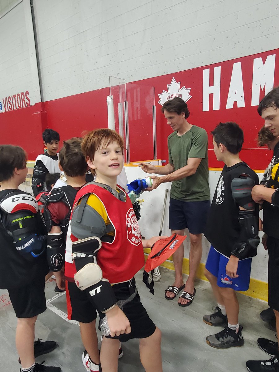 One night after an <a href="/HLAlacrosse/">Hamilton Lacrosse</a> / <a href="/TorontoRockLax/">Toronto Rock</a> Skills Season - &amp; getting to meet Dan Dawson - the thug potted a goal and had 2 assists! Best game he's played all year.
Hard to explain how awesome Dawson was with the kids. An amazing night of #lacrosse. 
#HamOnt #RockCity