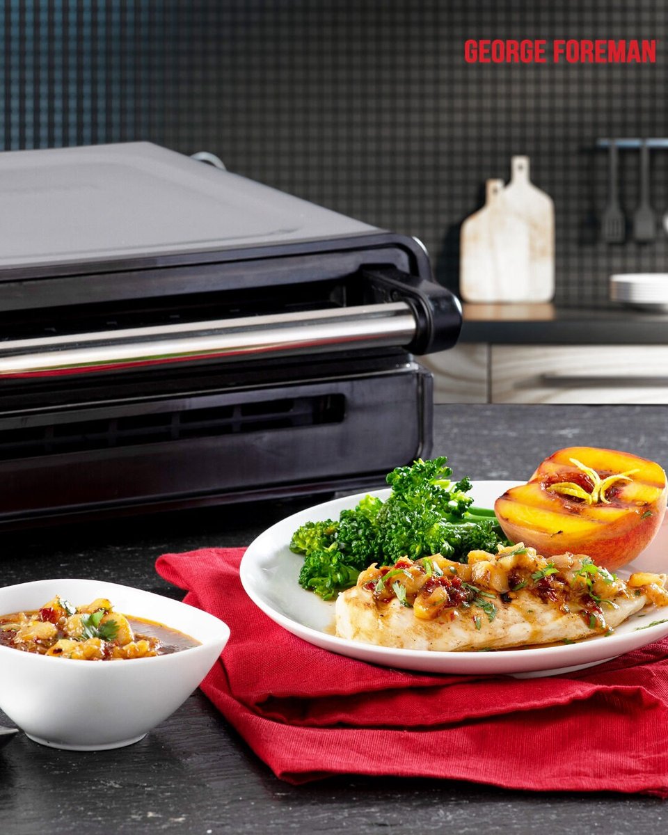 GeorgeForemanCo's tweet photo. Summer thunderstorms don’t have to disrupt grilling! Get all sizzle without the smoke when you grill indoors with the George Foreman® Contact Smokeless Ready Grill. 

Learn More:
https://t.co/kfaCYnBMcN https://t.co/N28VcQAgoe