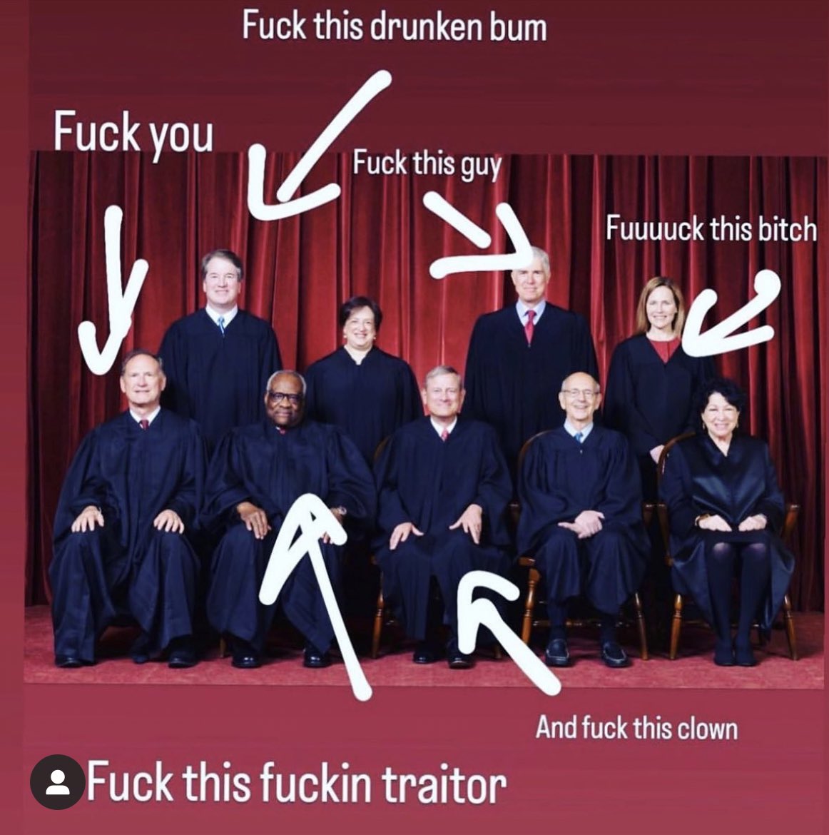 labrys75's tweet photo. 5 of 6 conservative Justices were appointed by Presidents that lost the popular vote. https://t.co/i3qLLNV24y