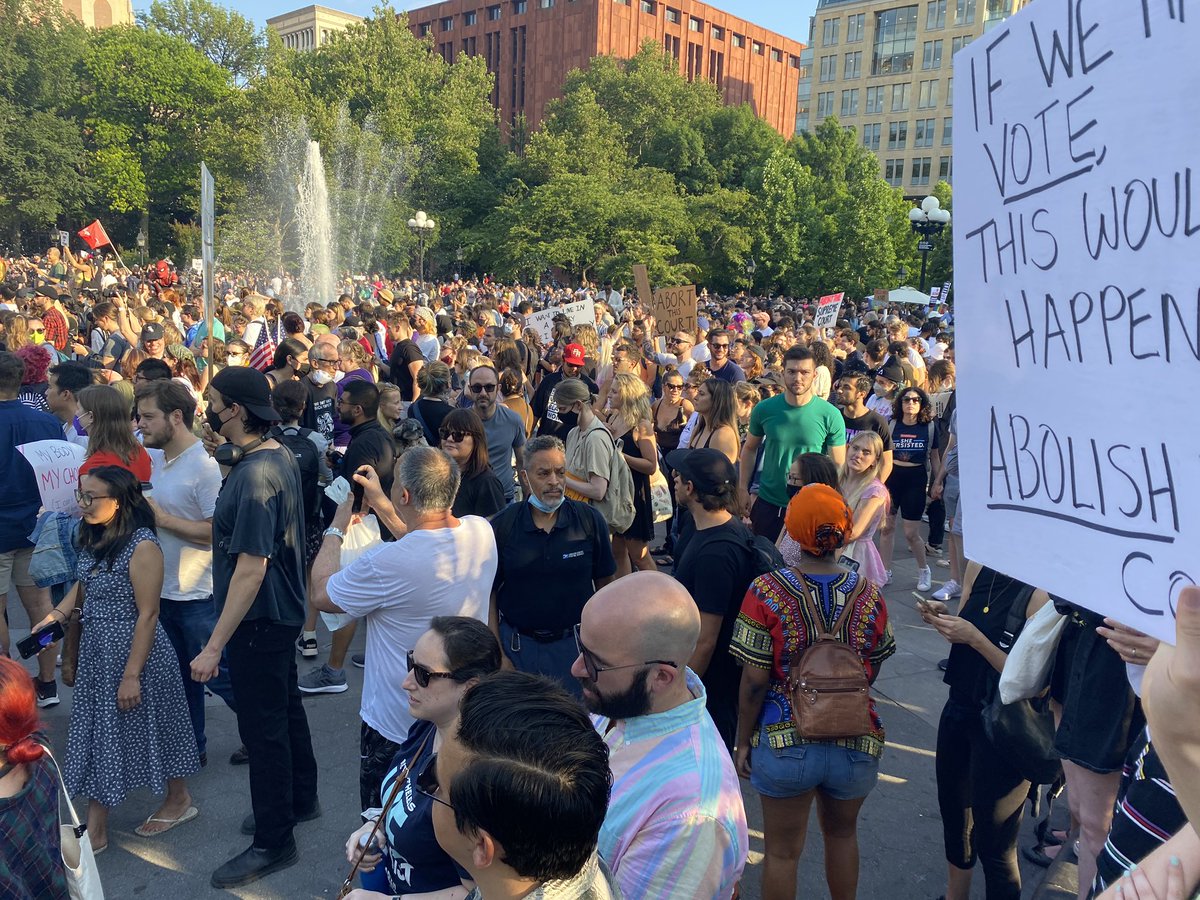 Thousands in Washington Square Park in Manhattan to protest the Supreme Court’s decision to overturn Roe v Wade <a href="/lohud/">lohud.com</a> <a href="/USATODAY/">USA TODAY</a>