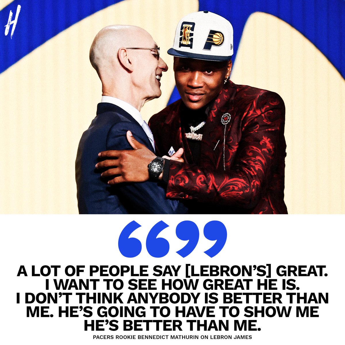 HoopRN's tweet image. #BennedictMathurin makes a STATEMENT after being drafted 6th overall by the #Pacers last night. 👀