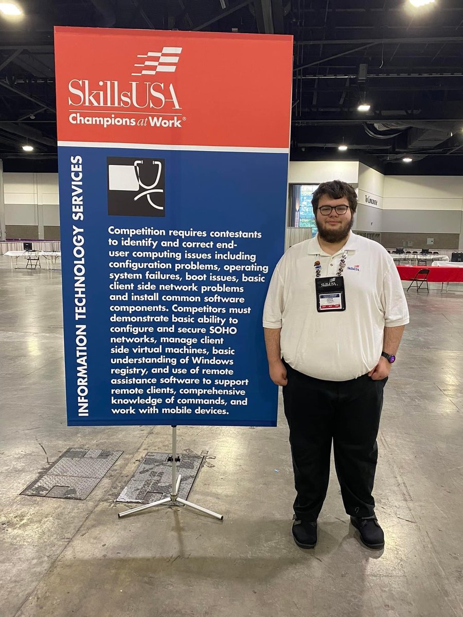 ECCEmpowers's tweet photo. Logan Jacobs wins Gold Medal in Information Technology Services at SkillsUSA NSLC! https://t.co/RMDp7pBPoV