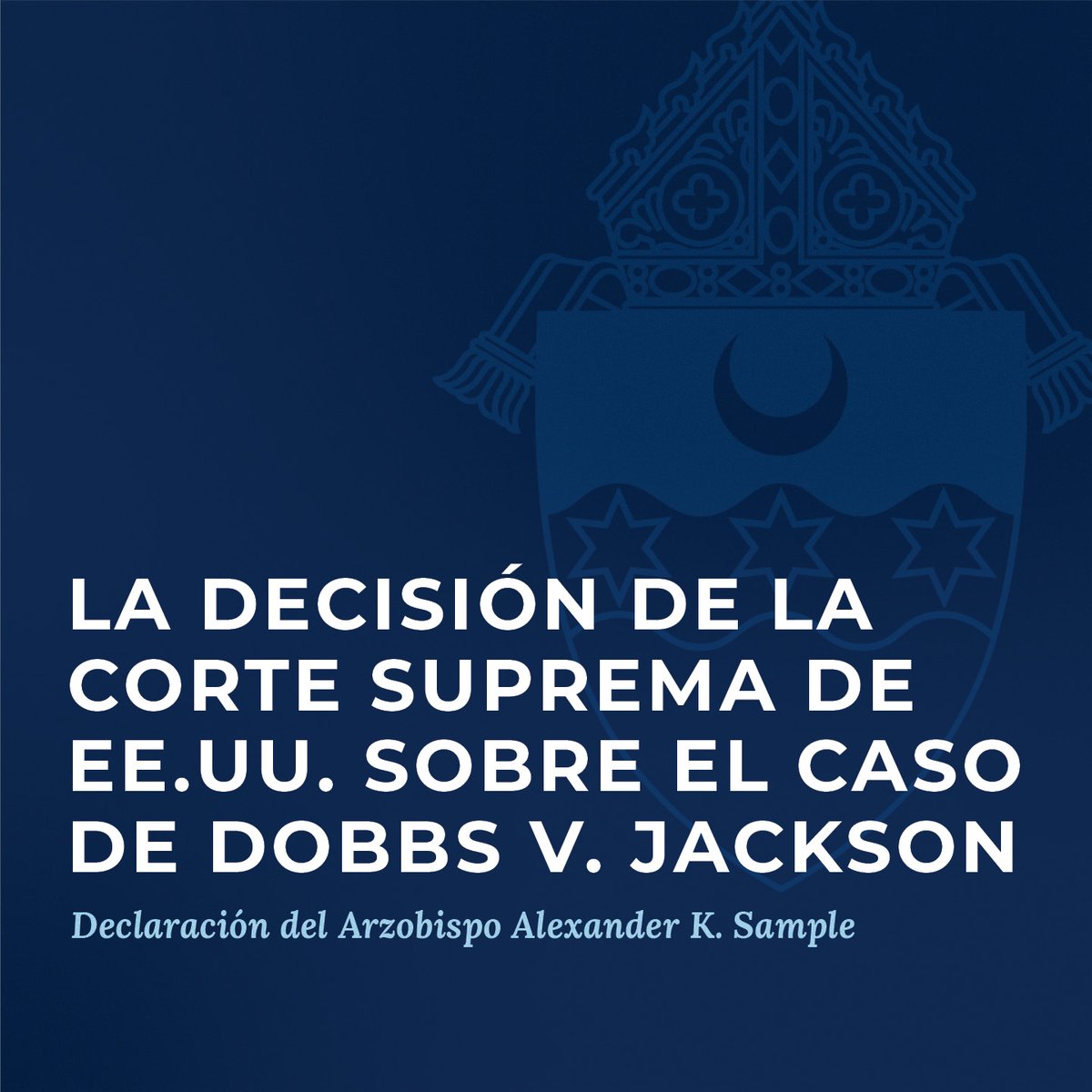 archdpdx's tweet photo. Today, on the Solemnity of the Most Sacred Heart of Jesus, the Supreme Court announced its decision regarding Dobbs v. Jackson Women’s Health and overturned almost 50 years of Roe v. Wade.

Read the full statement from Archbishop Alexander K. Sample HERE: https://t.co/duNgBMcfpr https://t.co/8yu3j2LKF2