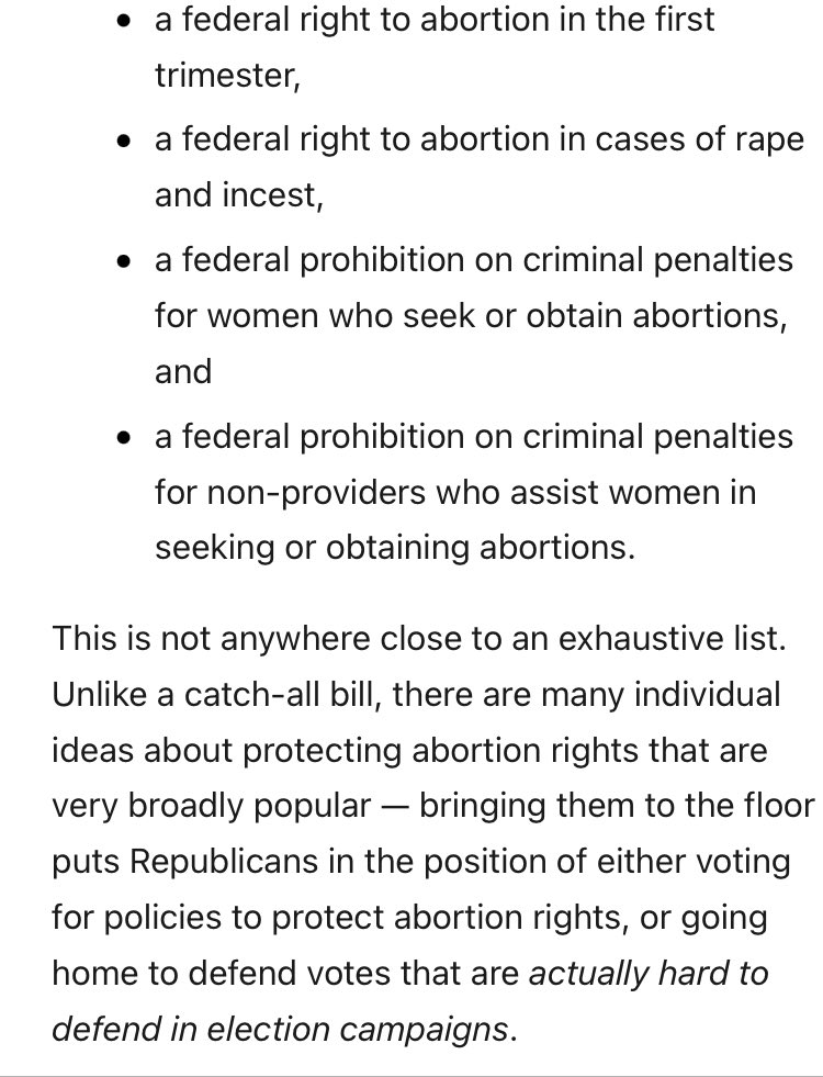 “Republicans are willing to pay a political price to ban abortion,” <a href="/jbarro/">Josh Barro</a> writes. “It's up to Democrats to make them pay it.” 

joshbarro.com/p/republicans-…